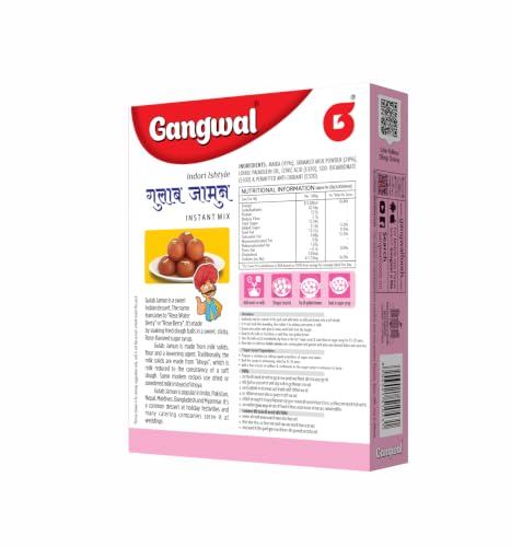 Image of Gangwal Gulab Jamun Instant Mix 180g | Authentic Indori Style Sweet Mix | Soft & Delicious Gulab Jamun Premix | Easy-to-Prepare Traditional Indian Dessert Mix | Vegetarian