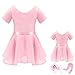 BARWA American 18 inch Doll Me Doll Matching Outfits Clothes 4 PCS Ballet Ballerina Outfits Dance Dress Costume for Girls and 18 inch Dolls (140cm)