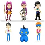 JIASHA Huntrix K-P0P Figurine, 6 Piezas Muñecas K-P0p Dem0n Hun-ters, Estatua de Mercancía de Anime, Figura de PVC, Mini Juguetes de Decoración para Regalo Original a Niños y Fans