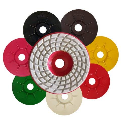 Grinder Polish Pads 4" Grit# 0 to 6 Total Pieces 7 for Marble Granite Wet/Dry (B091FTQJ4G) Amazon Price History, Amazon Price Tracker