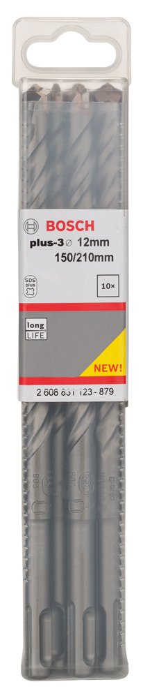 Bosch 2608831123 sds-plus-3 – Broca para martillo perforador (12 x 150 x 210 mm