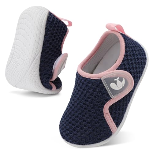 Image of FEETCITY Toddler Walking Shoes Slip On Toddler Shoes Boys Girls Kids Sports Sneakers Casual School Shoes Barefoot Shoes