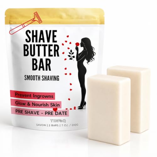 Image of Fragrance-Free Shaving Soap Bar for Women with Shea Butter, 2 Bars