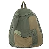 Mochila de lona, mochila vintage de patchwork, mochila estética de grande capacidade para viagens, escola, mochila