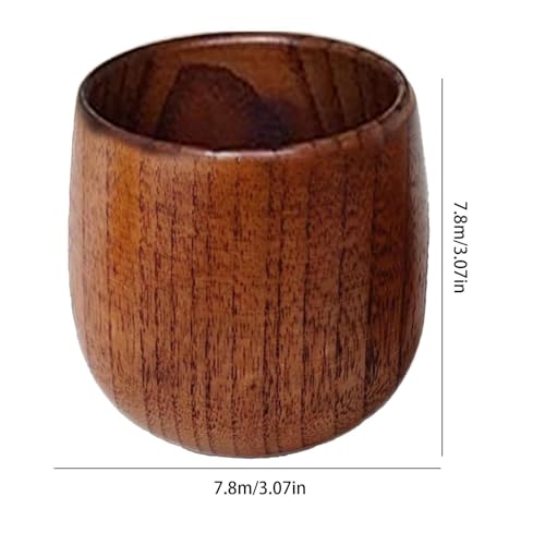 Vaso de madera para beber bourbon anticaídas juego rústico de 2 piezas 6