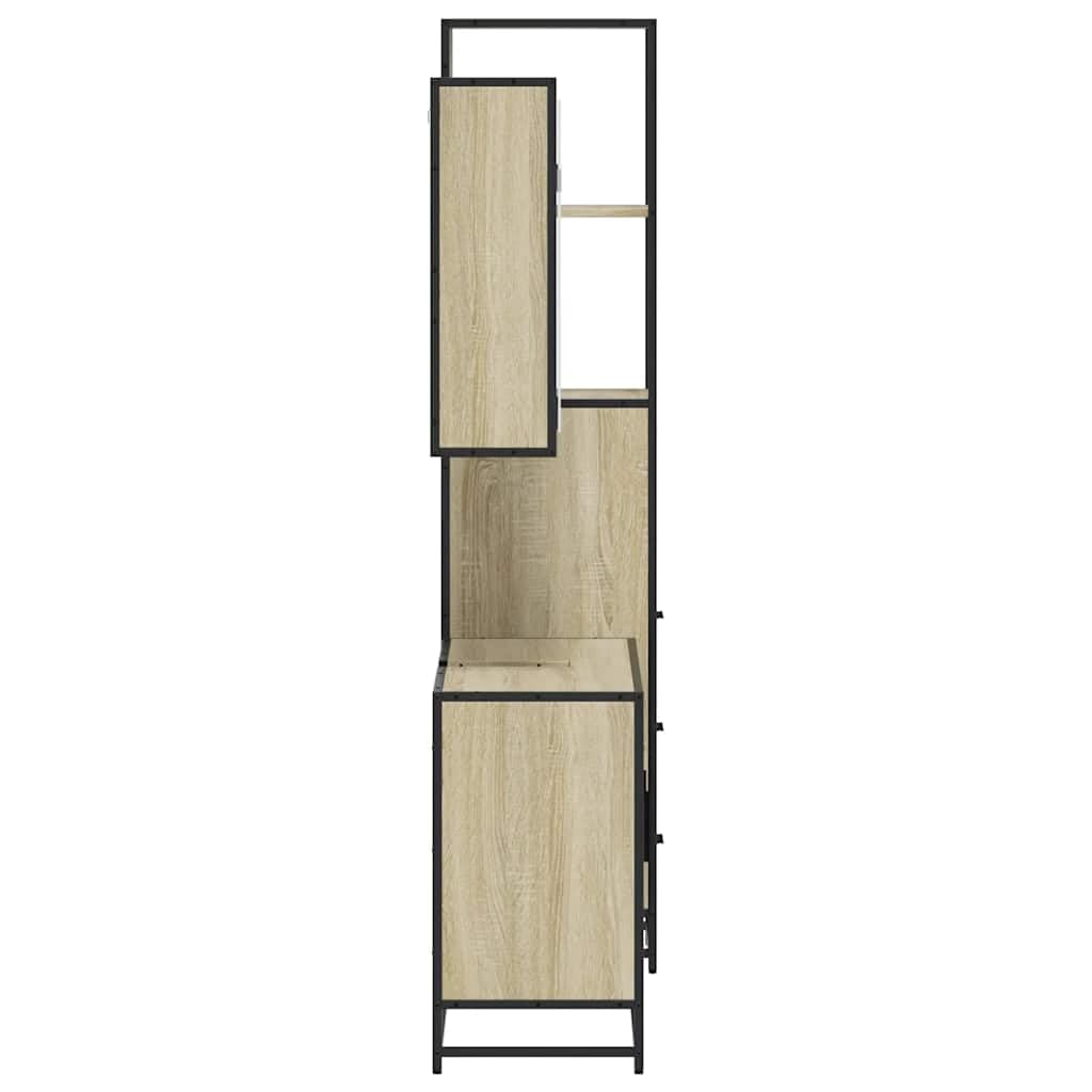 Mobile Bagno Dub Sonoma Legno Composito con Telaio Metallo