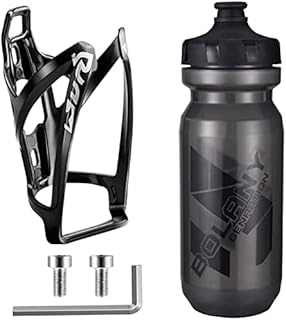 OSIGEI Bike Bottle Holder Set Bike Bike Water Bottle Cage with 21oz/600ML Bottle Bicycle Water Bottle Cage Holders with Screws Premium BPA Free Leakproof Sports Bottle for Road Bike and Mountain Bike