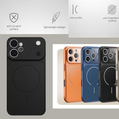 Image of Converter Case for iPhone 12 | Premium Protective Mag-Safe Cover | iPhone 17 Pro / iPhone17 Pro Max Series Style Design | in-Built Camera Guard | Wireless Charging Compatible (Black)