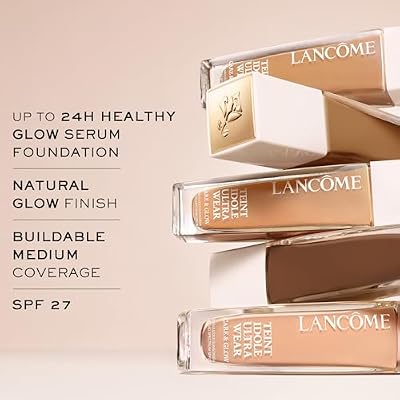 Lancome Teint Idole Ultra Wear Care & Glow Longwear Foundation with SPF 27, Hydrating Medium Buildable Coverage & Glow Finish