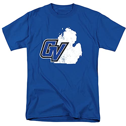 Grand Valley State University Official State Shape Short Sleeve, Royal, 2XL