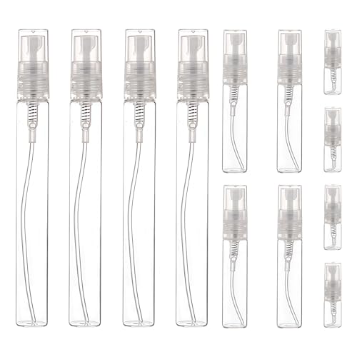 LBJFYHJN 12 atomizadores de perfume para viajes, mini perfume, pequeña botella de spray para fácil transporte y viajes al aire libre, atomizador recargable (2 ml, 5 ml, 10 ml)