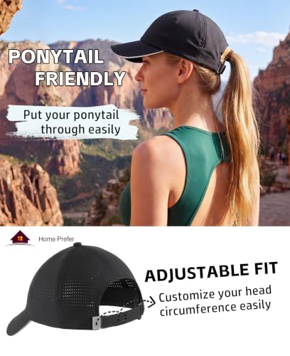 Image of Home Prefer Reflective Water Repellent Quick Dry Airy UPF50+ Sun Hat for Men Women Outdoor Sports Baseball Caps Unisex