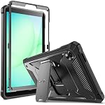 Fintie Étui antichoc pour Samsung Galaxy Tab A11/ A9 8.7 De pouce (SM-X130/X133/X110/X115), Tuatara robuste Unibody Hybrid Protection complète Bumper Kickstand Cover w/Construit-in Screen Protecteur, Noir , [Double Layer] robuste Unicorp Hybride Protection