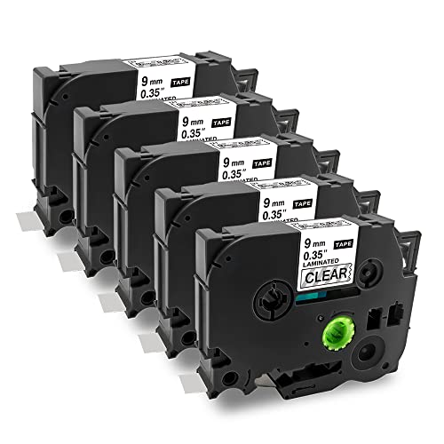 Flowerty �݊� �u���U�[�H�� TZe-121 �����n������ 5�Z�b�g 9mm�� ����8m �s�[�^�b�` P-touch �ėp �e�[�v�J�[�g���b�W