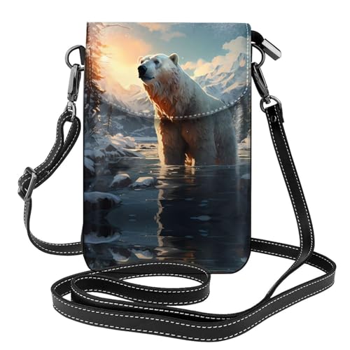 Sac à bandoulière ours polaire en matériau doux haut de gamme pour voyage