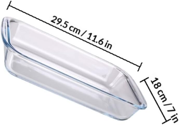 Xmas Tempered Glass Rectangular Food Service Dish White for Cooking