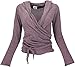 GURU-SHOP, Camisa Wrap, Jersey de Punto de Algodón, Rosa Antiguo, Sintético, Tamaño:38,...
