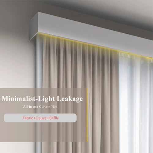 Heavy Du ain Track System - 59in Ceiling Mount Room Divider Rail, Minimalist Pulley Design, Versatile Indoor ain Pelmet for Seamless Splicing and Slish Decor