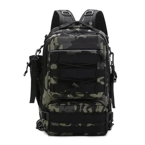 Mochila de camping para aparejos con porta caña SERDAS bolsa impermeable de senderismo