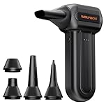 WOLFBOX MF60 Compressed Air Duster -110000RPM Super Power Electric Air Duster, 3-Speed Rechargeable Cordless Air Blower with Fast Charging, Compressed Air Cleaner for PC, Car, Home, 5 Nozzle