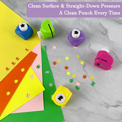 10 Pack Punch Craft Set, Colorful Crafts Hole Punch Shape, Hole Punch Shape Scrapbooking Supplies Shapes Hole Punch, Great for Crafting and Fun Projects