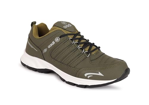 Image of AADI Men's Comfortable Lightweight Synthetic Leather Running, Walking & Gym Casual Sports Shoes