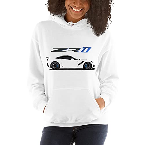 White ZR1 2019 C7 Vette Owner Custom Car Show Hoodie3