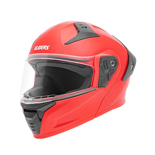 Image of GLIDERS Vortex with Spoiler Flip-Up Full Face Helmet with Clear Visor