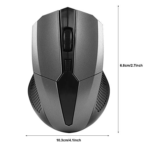 Image of Optical for PC Computer Laptop,800-1600 DPI 6 Key Gaming with USB Receiver,Support indows2000 /XP /Vista /Linux /7 / and Operating System(Gray)