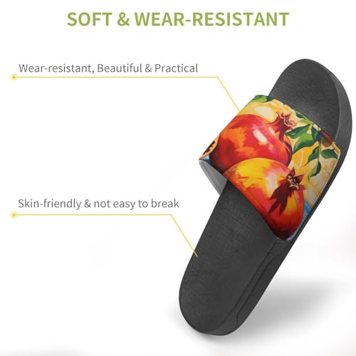 Pomegranates House Sandals Non-Slip Bathroom Slippers Beach Summer Shoes for Men Women3