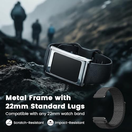 BlikWyt Silicone Band with Full Metal Protective Case for Amazfit Helio Strap Replacement, Sweat-Resistant Sport Design (Silver) by BlikWyt - Image 4