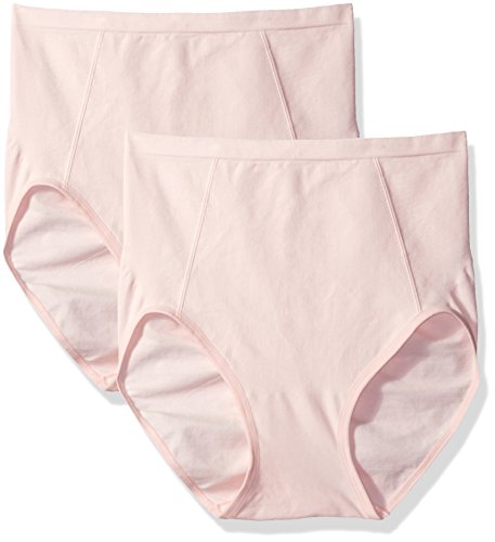 Bali Women's Shapewear Seamless Brief Ultra Control 2-Pack, Blushing Pink/Blushing Pink, XX-Large