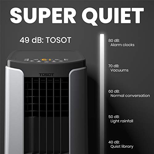 TOSOT 8,000 BTU Portable Air Conditioner - Quiet, Remote Control, Built-in Dehumidifier, Fan - Cool Rooms Up to 300 Square Feet - Thumbnail 2