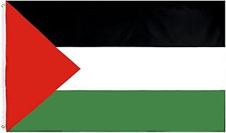 ANJOR Palestine Flag 3x5Fts - Palestinian Flags With Brass Grommets 3 X 5 Ft