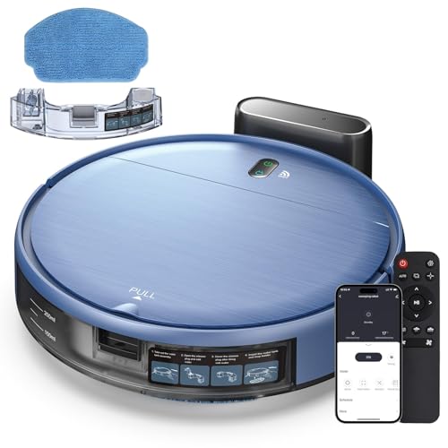 SHELIKI Robot Vacuum and Mop,2-in-1 Robotic Vacuums Cleaner with Smart Max Strong Suction,4 Cleaning Mode Robotic Vacuums Cleaner