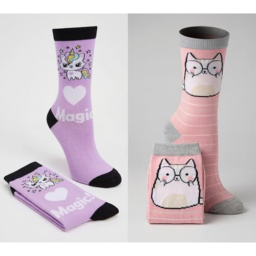 Image of Tipi Toe Women's Fun Patterned Dress Socks, 12-Pack Lightweight Colorful Crew Socks, Casual Novelty Assorted Designs