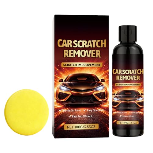 Removedor de vehículos, restaurador de Swirl hidrófobo de 100 g, con esponja para quitar el coche, para mantenimiento, detalles, cuidado de acabado exterior y corrección de pintura