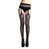Tonsee Lingerie Net Lace Top Garter Belt Thigh Stocking Pantyhose