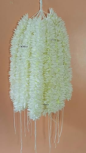 Image of Fabric Artificial gajra for hair bun juda accessories mogra jasmine for women pack of 4 pcs.White