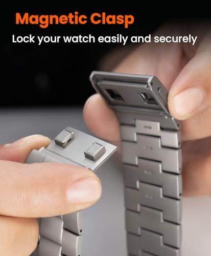 Image of Titanium Watch Band Compatible with Apple Watch Ultra 3 & Ultra 2 1 49mm - 26mm Wide-Body Metal Apple Watch Ultra Band with Scratch Resistant DLC Coating for men - CRNS01 Business Series