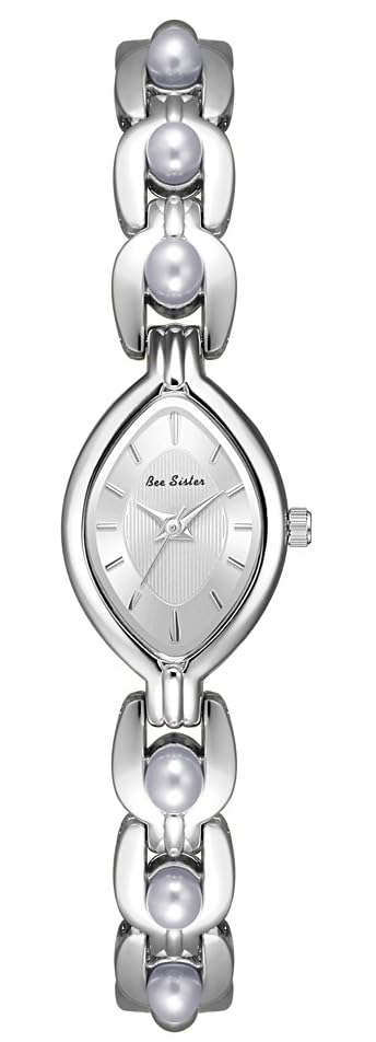 FANMIS Gold Tone Watches for Women with Small Vintage Bracelet Elegant Jade Oval Dial Dress Watch Fashion Quartz Wrist Watch Waterproof Watch