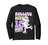 Photo Gallery pattinaggio a rotelle per 18° compleanno, a forma di unicorno, stile retrò anni 90 maglia a manica Photo Gallery pattinaggio a rotelle per 18° compleanno, a forma di unicorno, stile retrò anni 90 maglia a manica