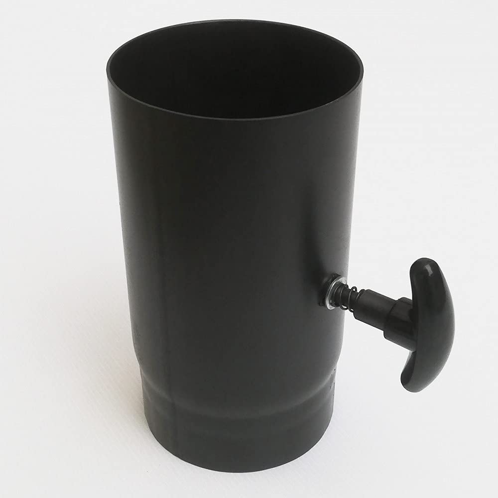 Aflex raccordo per stufa a legna - camino manicotto tronchetto MF con valvola manuale (200mm)