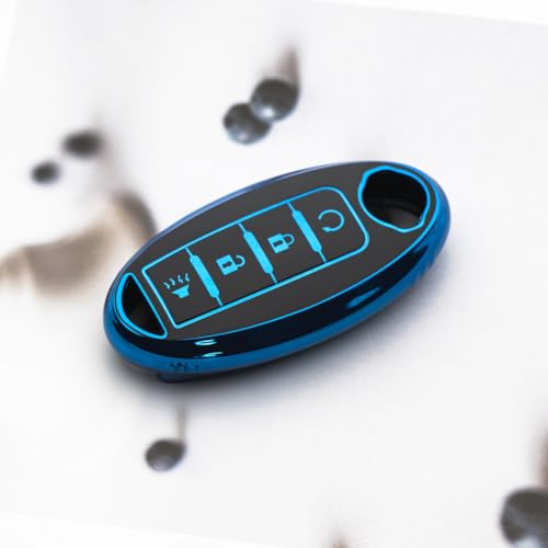 Image of Key Fob Cover Fit for Nissan Altima Rogue Sentra Pathfinder Frontier Maxima Titan Armada Versa Smart Key