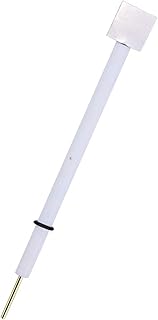 TEN-HIGH Platinum Electrode 5mm x 5mm x 0.2mm, 99.99% Purity Pt Electrode, Electrochemistry Electrolytic Analysis Pt Electrodes with Platinum Sheet and PTFE Body