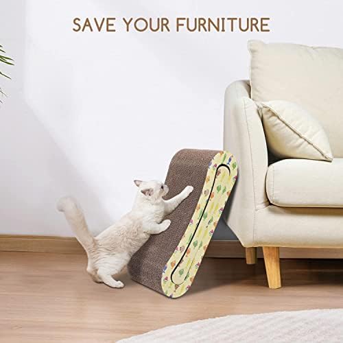 Nobleza Cat Scratcher Cat Scratching Board, 2 in 1 Kitten Lounge Bed with Catnip, Durable Cat Scratching Pad, Scratching Post for Indoor cats, Premium Scratch Textures.