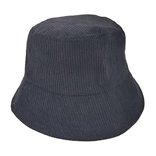 Sun Hat Women's Corduroy Bucket Hats Outdoor Panama Winter Cap Fishing Unisex Bucket Caps Men Casual Green #TOP2