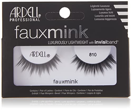 Ardell Faux Mink Lashes 810, Black, 2 count (Pack of 1)