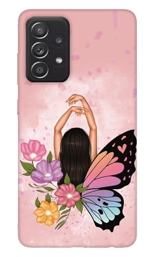 Image of 3D Premium Printed Butterfly-'Girl' Mobile Back Cover & Case Designer for Samsung Galaxy A52s