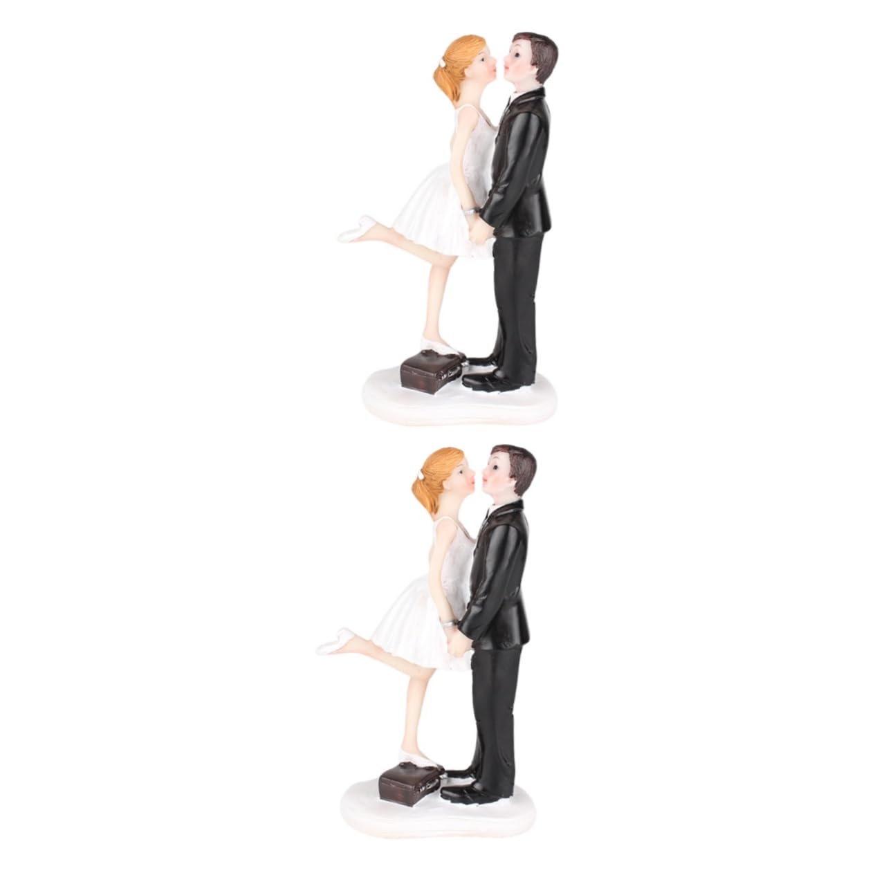 Toyvian 2pièces Figurines Résine pour Gâteau De Mariage Décoration De Gâteau Adorable Couple Amour pour Fête Et Événements Spéciaux